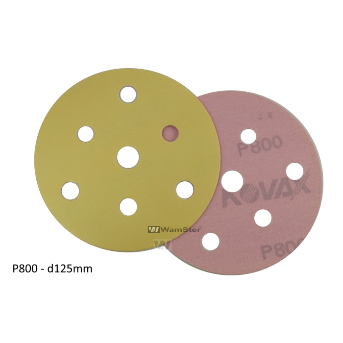 Kovax Yellow Film d125 p800 Foil Disc Dry Grinding 7 Hole