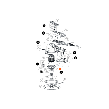 Ersatzartikel: Mirka Lüfterrad für DEROS 150mm 5,0mm Hub (MIE6211211)