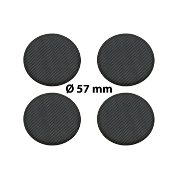 4 x 57 mm Polymere Aufkleber Emblem für Nabenkappen...