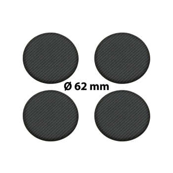 4 x 62 mm Polymere Aufkleber Emblem für Nabenkappen...