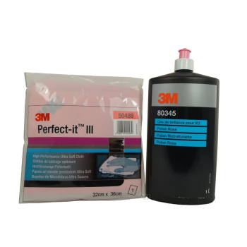 3m - Polish Pink high performance wax 80345 and cloth 50489