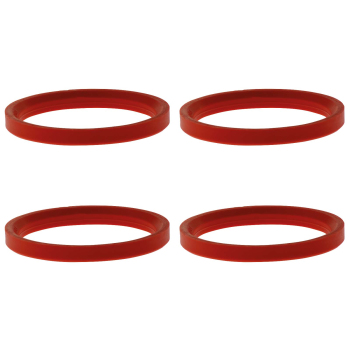 4 Zentrierringe 76,0 mm - 63,4 mm / T-System / Farbe - Rot