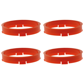 4 Zentrierringe 73,1 mm - 66,6 mm / S-System / Farbe - Orange