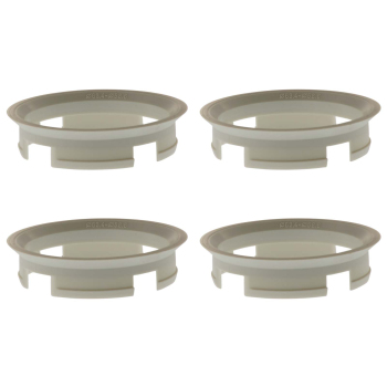 4 x Zentrierringe 63,4 mm x 58,6 mm elfenbeinfarben