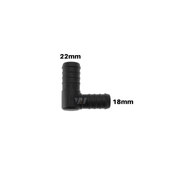 WamSter l angle hose connector 90 degrees -piece Pipe Connector 22 mm 18 mm diameter