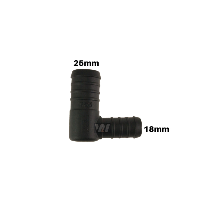 WamSter® L 90° Schlauchverbinder Pipe Connector reduziert 25mm 18mm Durchmesser