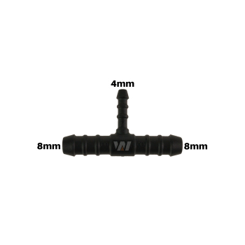 WamSter® T Schlauchverbinder Pipe Connector Reduziert 8mm 8mm 4mm Durchmesser