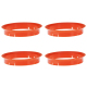 4 Zentrierringe 72,5 mm - 69,1 mm / R-System / Farbe - Orange