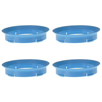4 x Zentrierring 63,3 mm x 56,6 mm hellblau
