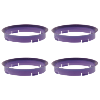 4 x Zentrierring 74,1 mm x 72,6 mm lila