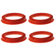 4 Zentrierringe 73,0 mm - 57,1 mm / FZ-System / Farbe - Rot