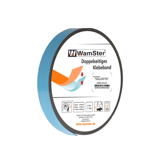 WamSter - Double sided adhesive tape 9mm x 10m