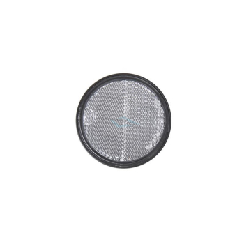 Reflector 58mm white round self-adhesive with base plate