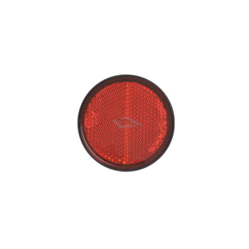 Reflector 58 mm red round self-adhesive with base plate