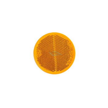 Reflector 55mm orange round self-adhesive