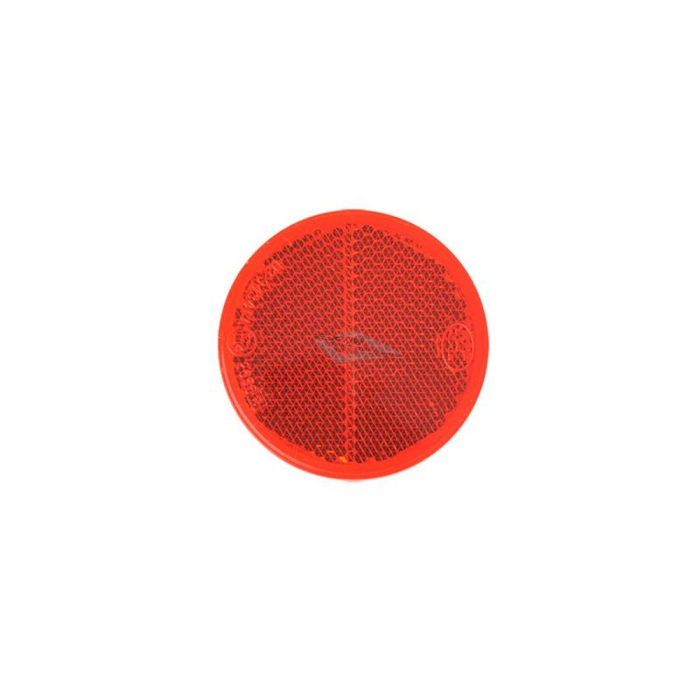 Reflector 55mm red round self-adhesive