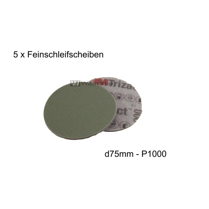 5 x 3M Hookit® Trizact® d75 mm - P1000 - Feinschleifscheibe 50413