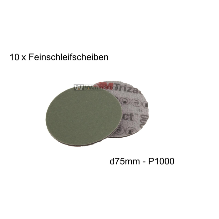 10 x 3M Hookit® Trizact® d75 mm - P1000 - Feinschleifscheibe 50413