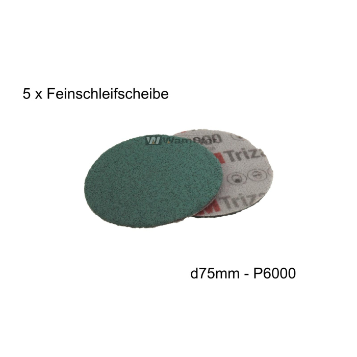 5 x 3M Hookit® Trizact® d75 mm - P6000 - Feinschleifscheibe 51131