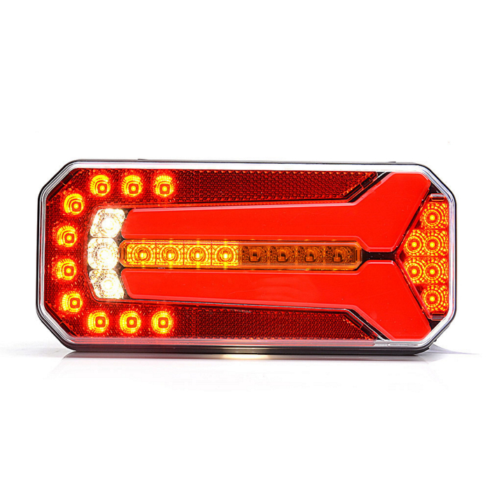 LED Rückleuchte RECHTS Blinker Lauflicht (7 Funktionen) 236 x 104mm LKW Anhänger