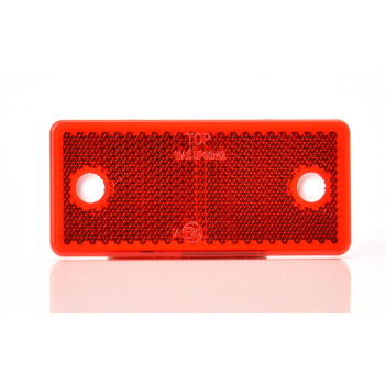 Reflector 96 x 42 x 6 mm red square Screw mounting with...