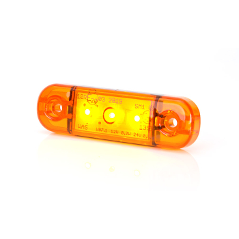 LED Umrissleuchte seitliche Begrenzungsleuchte 83,8 x 24,2mm 12V 24V E20 ORANGE