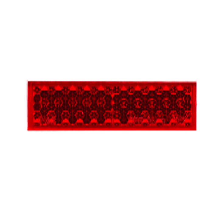 Reflector 63 x 18 x 5,2mm red square Reflector self-adhesive