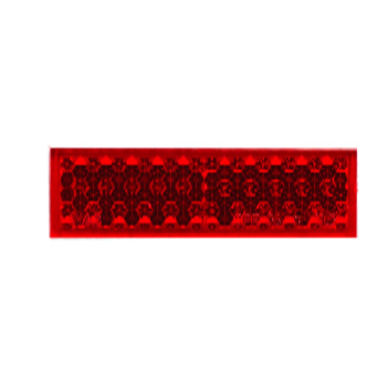 Reflector 63 x 18 x 5,2mm red square Reflector self-adhesive