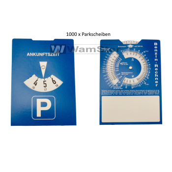 1000 x Europe parking disc parking meter with fuel...