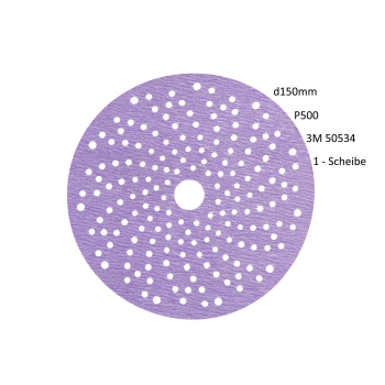 1 x 3M Hookit Kletthaftende Scheiben Purple Premium 334U...