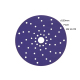3m Cubitron ii Hook Kit Velcro discs Purple Premium 737u, 150 mm, p120, Multihole 51370