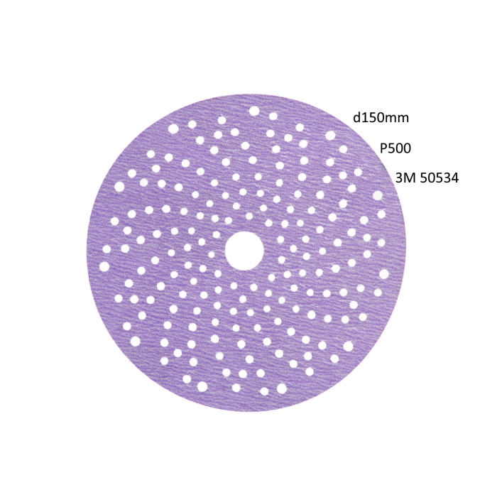 3m Hookit Velcro discs Purple Premium 334u 150 mm p500 Multihole 50534