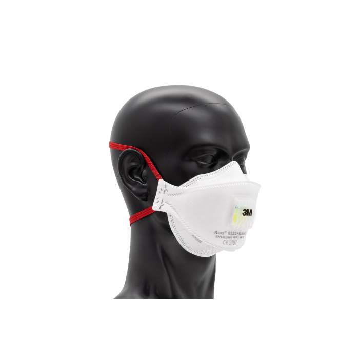 5 x breathing mask Aura 9332+ ffp3 nr d folded particle mask with exhalation valve