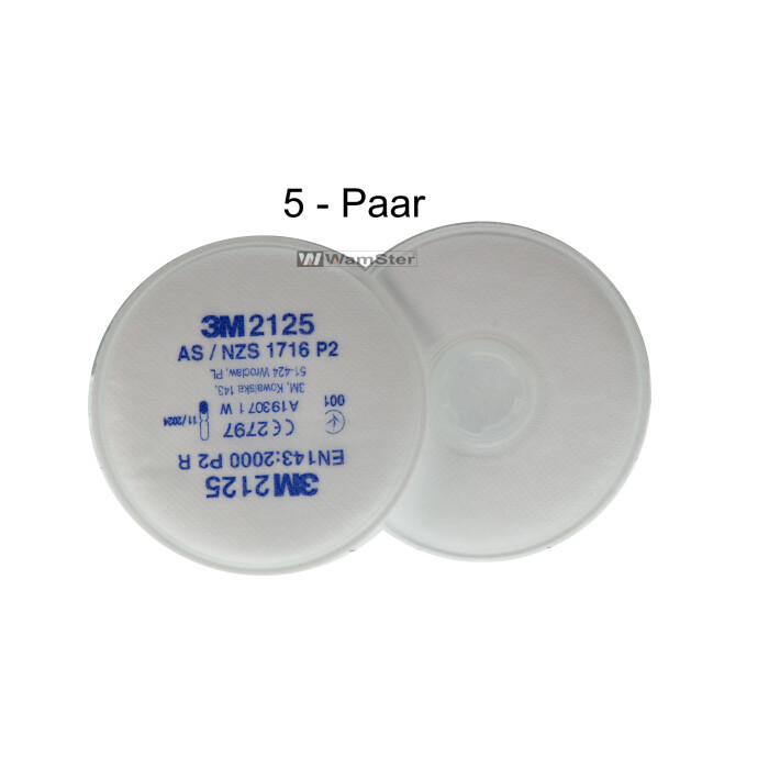 3m 2125 p2r Particle filter against solid and liquid particles (5 pairs)