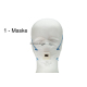1 x 3M™ Einweg-Atemschutzmaske 6922 FFP 2 mit Ausatemventil NR D