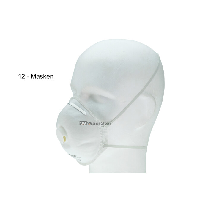 12 x teXXor®  Einweg-Feinstaubmasken FFP2/V NR D, mit Ausatmungsventil