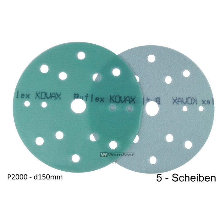 Kovax Tolex / Buflex d150 Foil Disc Dry Grinding 15-Hole P2000